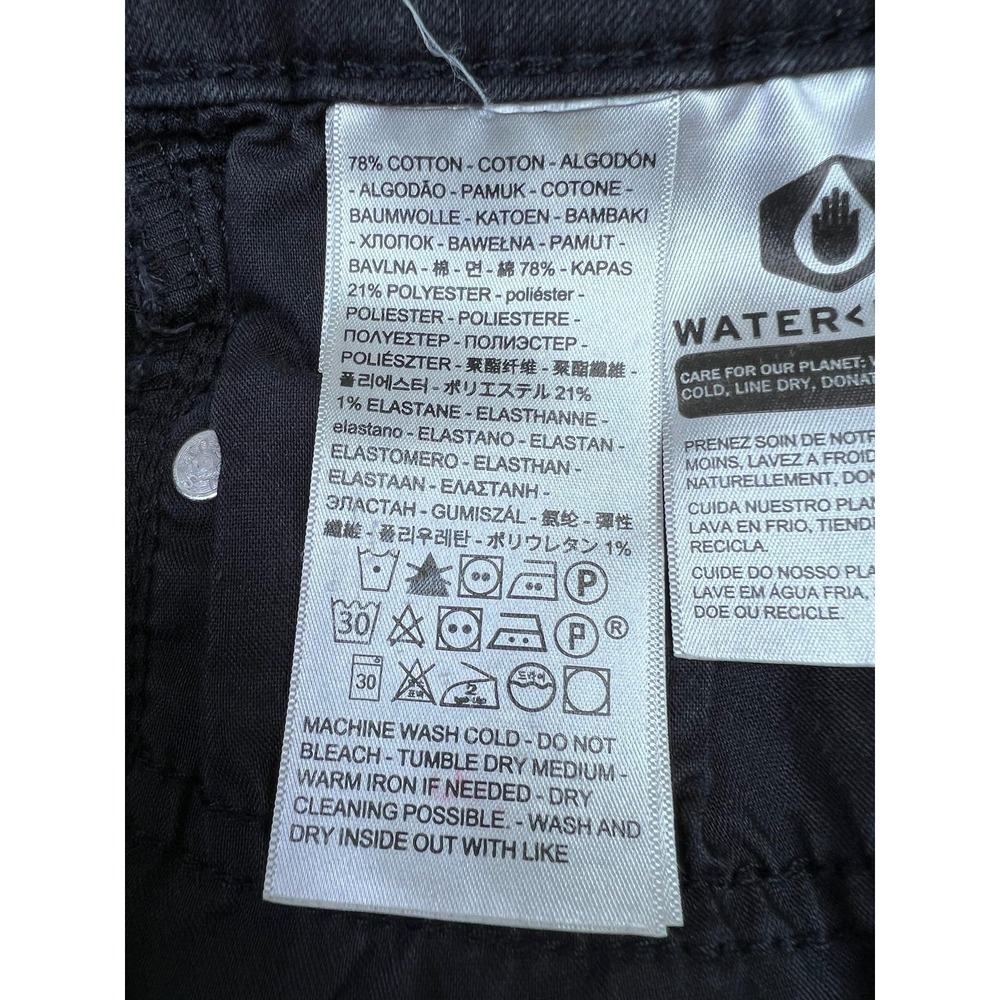 Levis 711 Skinny Jeans Womens 26 Black Charcoal Wash Mid Rise Stretch Denim - Picture 9 of 15